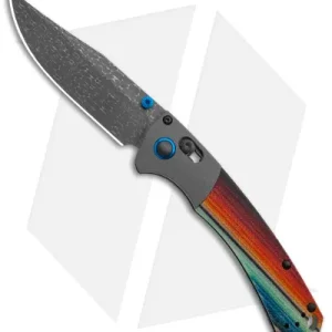 Benchmade Gold Class Mini Crooked River Knife (3.4″ Damascus) 15085-221