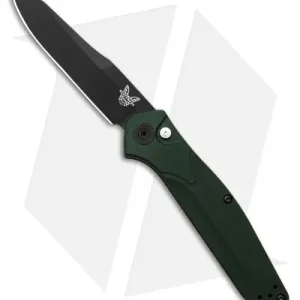 Benchmade Osborne 9400 Automatic Knife Green Aluminum (3.4″ Black)