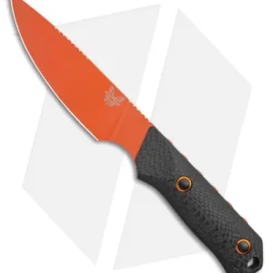 Benchmade Fixed Blade: Benchmade Raghorn Hunting Fixed Blade Knife Carbon Fiber (4″ Orange) 15600OR