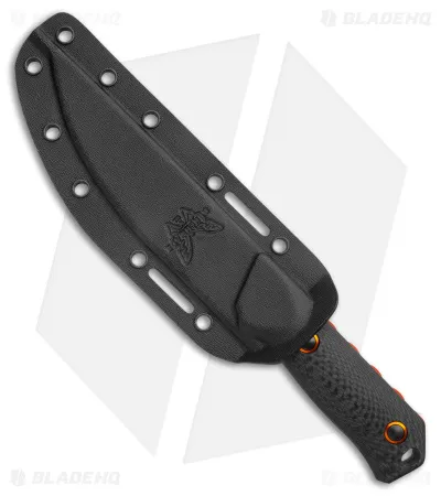 Benchmade Fixed Blade: Benchmade Raghorn Hunting Fixed Blade Knife Carbon Fiber (4″ Orange) 15600OR - Image 4
