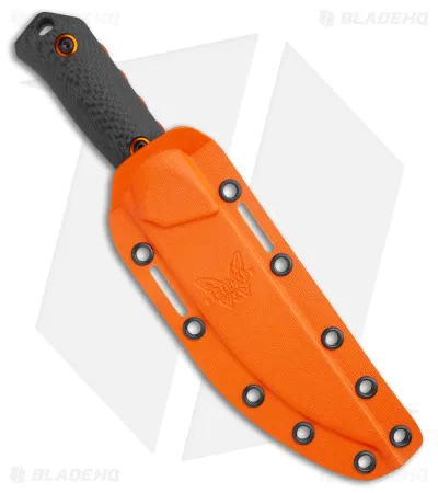 Benchmade Fixed Blade: Benchmade Raghorn Hunting Fixed Blade Knife Carbon Fiber (4″ Orange) 15600OR - Image 3