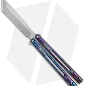 Balisong Butterfly Knife: Biegler Bladeworks Custom Archon Space Balls Nebula Balisong Knife (4.4″ Satin)