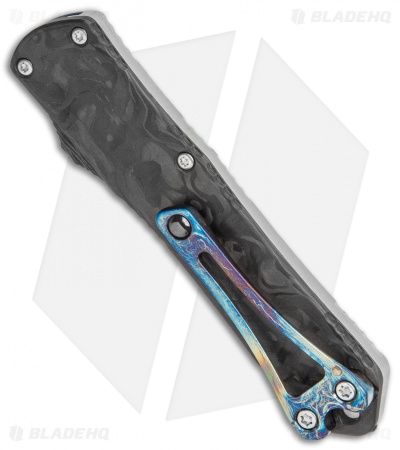 Heretic Knives Manticore-S D/A OTF Knife SS/CF D/E Entropic Ano Clip (2.5" Dam) - Image 3