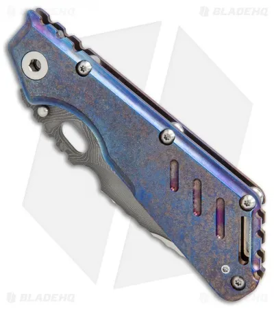Mick Strider Custom MSC XL Tanto Knife Blue Stippled Ti (4.25″ San Mai) 2017-3 - Image 2