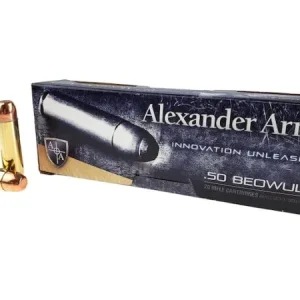 Alexander Arms Ammunition 50 Beowulf 350 Grain Plated Round Shoulder Box of 20