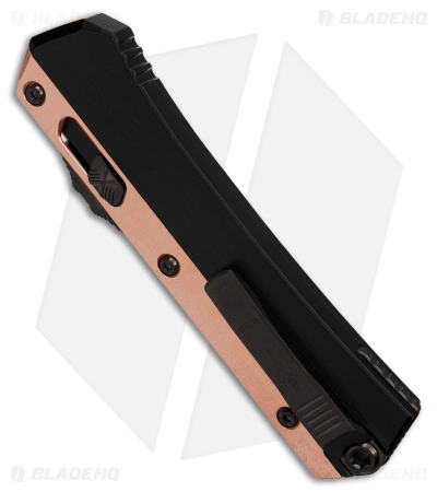 Microtech Marfione Custom Glykon OTF Auto Knife Black (3.75″ Tiger Mai Damascus) - Image 3
